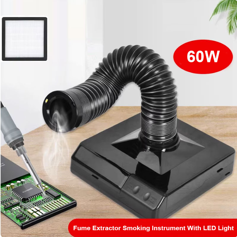 Electronics Repair Parts - 60W soldeerbout dampafzuiger met LED-licht ESD
