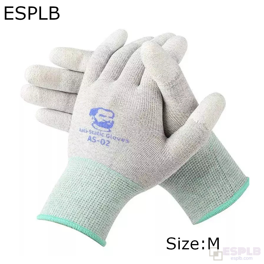 Electronics Repair Parts - MONTEUR M/L Koolstofvezelhandschoenen Antistatisch AS02 PU-coatinglaag