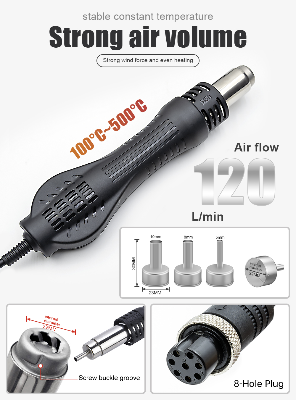 JCD Heteluchtpistool 858D 700W - Hot Air Station 858 recensie en prijs